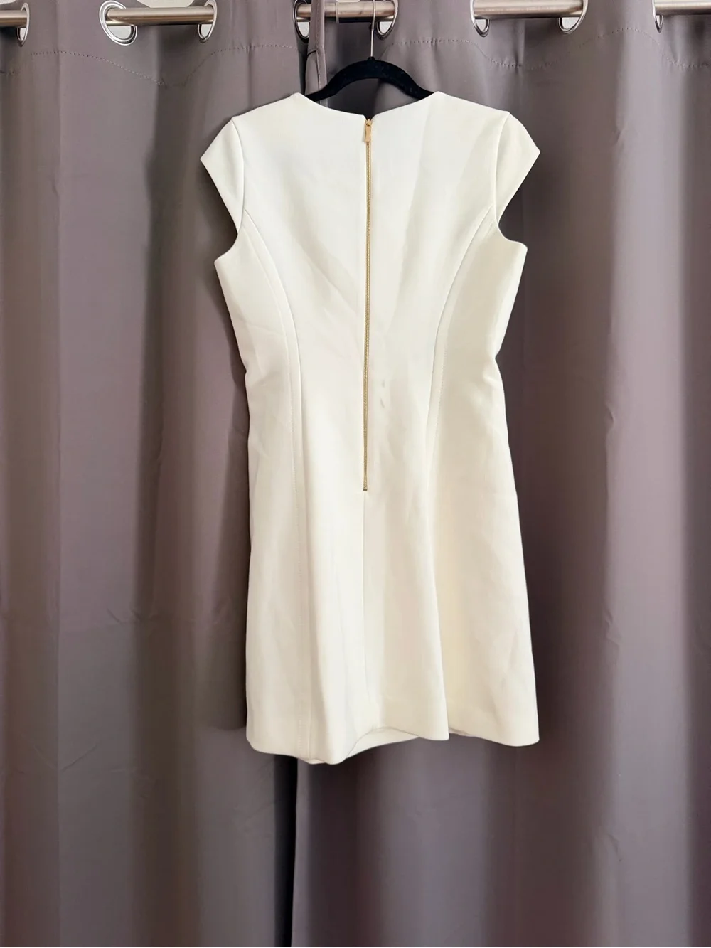 kate spade White Cap-Sleeve Dress with Black Bow